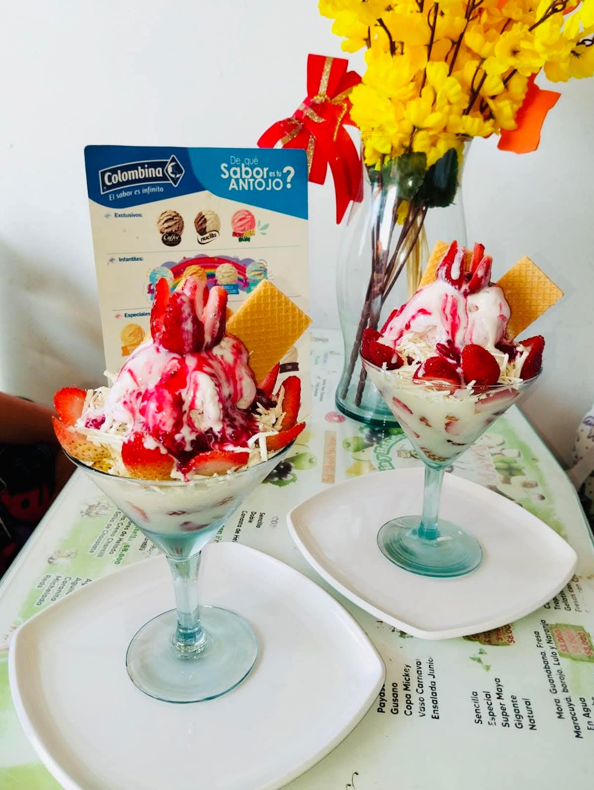 Copa de helado mini arcoíris