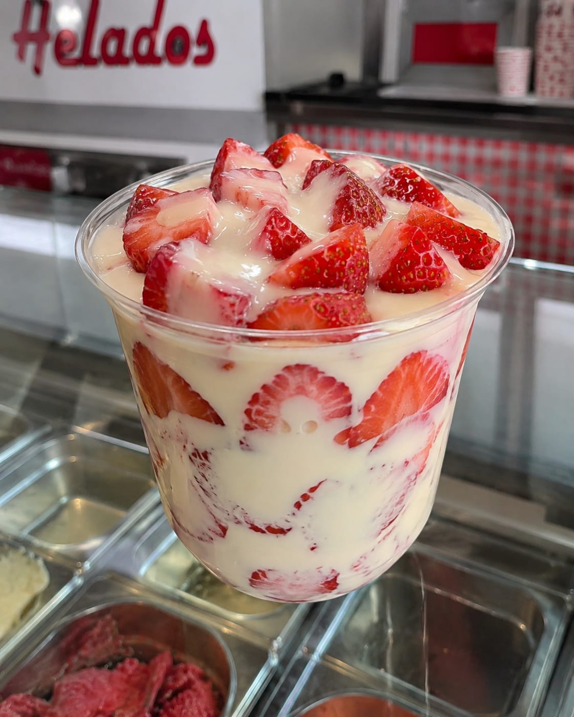 fresas con crema